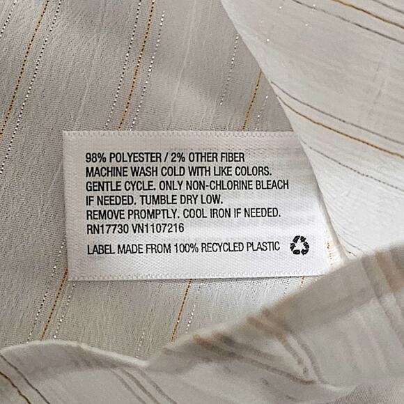 A New Day New Sheer Peasant Blouse with metallic threading size XXL - Picture 7 of 9